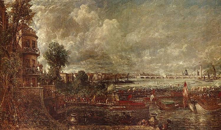 Blick auf die Waterloo-Brucke von Whitehall Stairs, 18. Juni 1817, John Constable